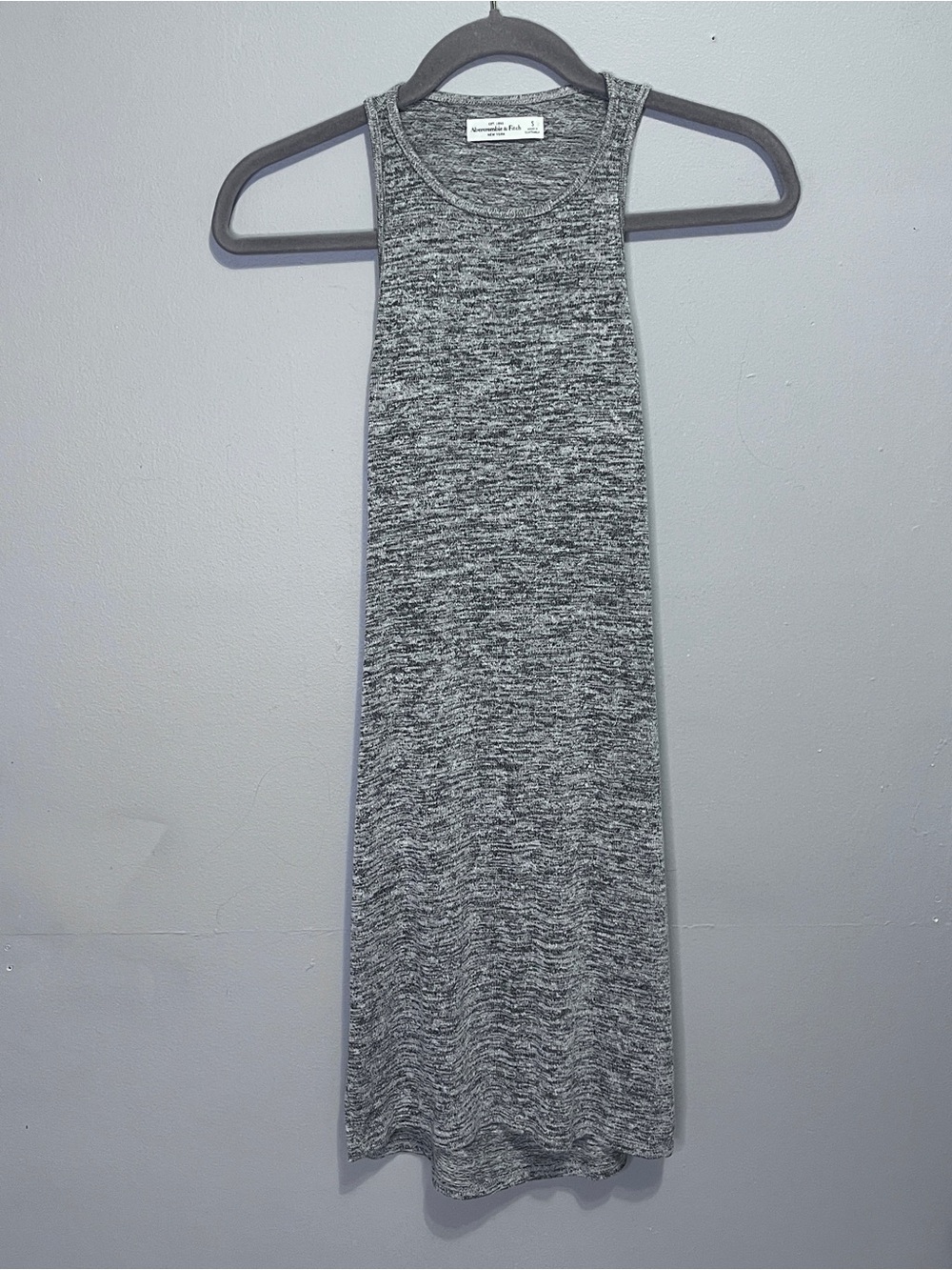 Abercrombie and Fitch Comfortable Gray Tank Dress with Back Cut Out Size Small